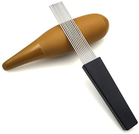 SHUAIGUO Guiro Instrument with 1 Scraper Portable Fish Shaped Latin Percussion Instrument Interesting Musical Training Tool Professional Guiros for Beginners Band Accompaniment
