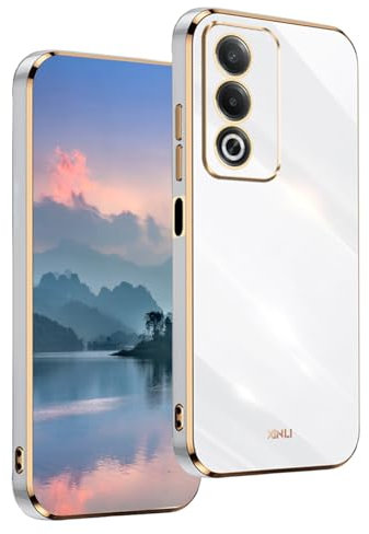 UPLAI Cover per OPPO A80 5G, Design Galvanico alla Moda Custodia Ultra Sottile Antiurto Anti-Graffio, Colorato Lussuoso Morbido TPU Silicone Caso.(Bianco)