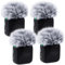YOUSHARES DJI Mini Microphone Wind Muff - 4 PCS Mic Windshield for DJI Mic Mini Wireless Lavalier Microphone to Reduce Wind Noise(Black&White)