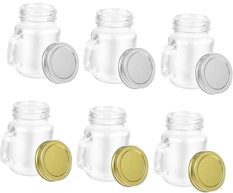 Zerodeko 6stücke Glasbehälter Mit Deckel Transparente Vorratsdosen Für Lebensmittel Zur Aufbewahrung Von Snacks Gewürzen Und Süßigkeiten Küche Büro Und Mehr