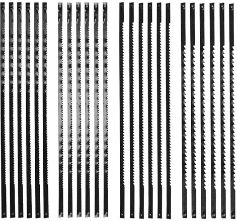HAPPOW Lot de 24 lames de scie à chantourner - 127 mm - Avec 10/15/18/24 dents - En acier au carbone - Rondes - Avec tige - Pour bois, plastique, mousse, métal souple