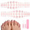 TOMICCA French False Toenails Set, 150 Pcs Nude Pink Long False Toe nails with Nail Glue and Strip, 12 Sizes Full Cover Artificial Feet Nail Tips for Women Nail Art