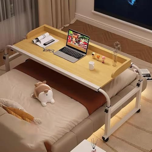 Beistelltisch mit Rollen, höhenverstellbar, für Krankenhaus und Zuhause