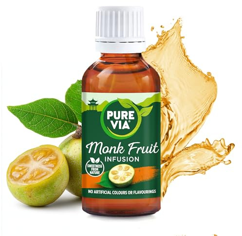 Pure Via Fruit du Moine 30ml – Alternative au sucre, liquide d’origine végétale, Végan, Sans gluten, Sans additifs