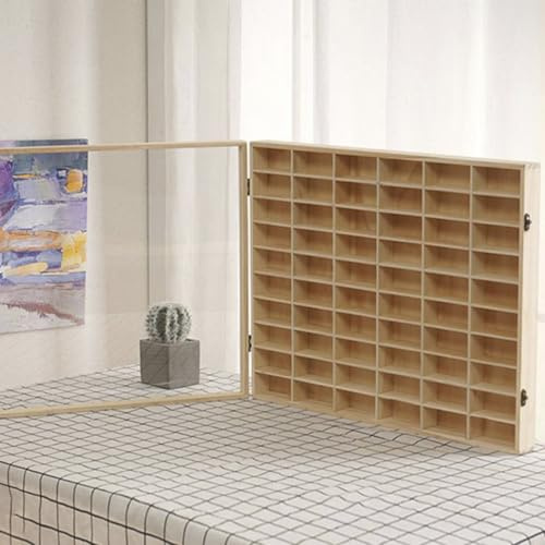Acryl-Modellauto-Vitrine zur Wandmontage 1:64 Diecast Cars Box Massivholz-Vitrine Für bis zu 60 Mini-Autos oder Figuren