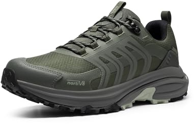 NORTIV 8 Herren Wanderschuhe Armadillo FieldLite | Rutschfest wasserdichte Leicht 4-in-1 Rebound-Technologie für Komfort Outdoor Trekking Camping Klettern Tägliche Sneakers