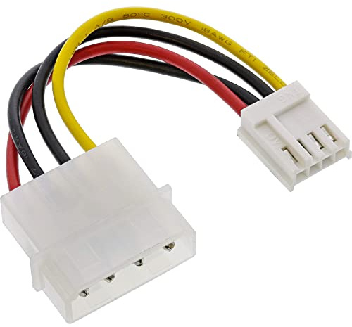 InLine 26623A Stromadapter, 13,34cm (5,25) Buchse zu 8,89cm (3,5) Stecker, 6cm