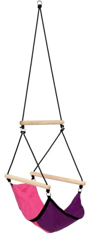 AMAZONAS Kinder Hängesessel Kid's Swinger Pink - für 3 bis 6 Jahre - Belastbarkeit bis 60 kg – Abmessungen ca. 35 x 60 x 160 cm - für drinnen oder draußen