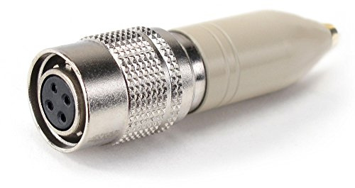 Pronomic Funk-Adapter L7 klein (für EA-Serie Mikrofon, 4-poliger Anschluss, schrabbarer Kontakt) beige