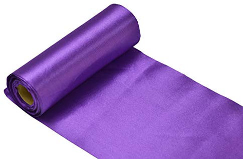 Creativery 9m Rolle Satinband 15cm lila/Purpur 465 // Tischläufer Tischband Satin Deko Band Stoff