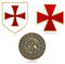 BOBIJOO JEWELRY - Lot ensemble de 3 pin's Ordre des Chevaliers Templiers Sceau Croix Blason Rouge