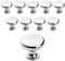 Probrico 10 Pieces Solid Cabinet Door Knob Dresser Handle Mushroom Wardrobe Pull Diameter 30mm Polished Chrome