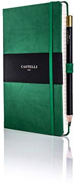 Castelli rq24/25–928 Medium liniertes Tucson Notebook – Forest Grün