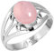 Jeweloporium 925 Sterling Silber Ringe für Frauen Rosa Rosenquarz Edelstein Mode Silber Ringe Größe 63(20.1) Engagement Geschenk Boho Schmuck