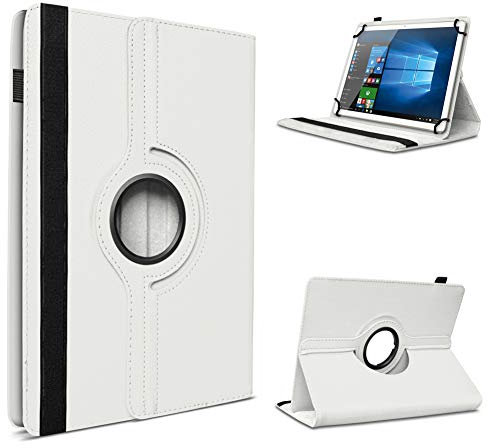 UC-Express Tablet Schutzhülle - kompatibel mit PEAQ PET 101 100 1008 10,1 Zoll Geräten - 360 Grad Hülle für Tablets - ultradünne Tablettasche - Tablet Case, Farbe:Weiss