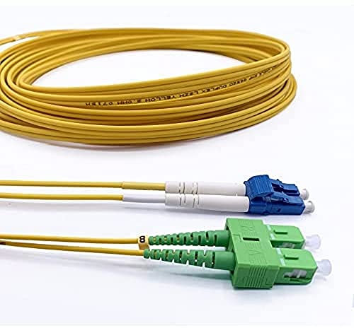 Elfcam Cable de Fibra Óptica LC/UPC a SC/APC Monomodo Duplex OS2 9/125µm, 3M
