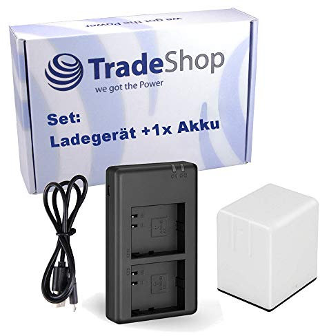 Hochwertiges Ladegerät für Arlo Go Akkus zum Aufladen von bis zu 2 Akkus + 1x Akku 3000mAh - ersetzt DU-A2, A-2 / Ladestation mit Micro-USB Kabel