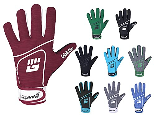Grip Active GAA Gloves Premium Gaelic Football Gloves Made with 2.5mm Latex for Best Grip & Great Ball Control Suitable for Men, Women, Adults and Kids