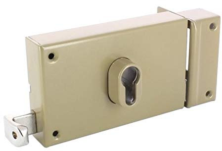 Serrure en applique horizontale à tirage - Pêne dormant et demi-tour - A cylindre européen - 7415 main gauche