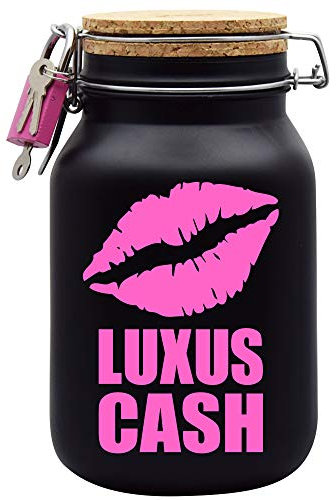 Spardose Luxus Cash Geld Geschenk Idee Schwarz XL