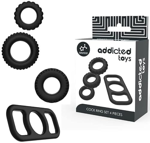 ADDICTED TOYS SET 4 ANILLOS SILICONA PARA EL PENE