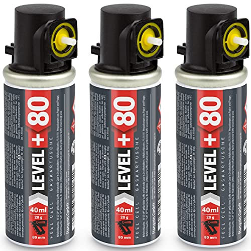 Fuel Cel Cel RM80 Lot de 3 cartouches de gaz pour cloueuse à gaz 80 mm/40 ml/20 g/Ø 32