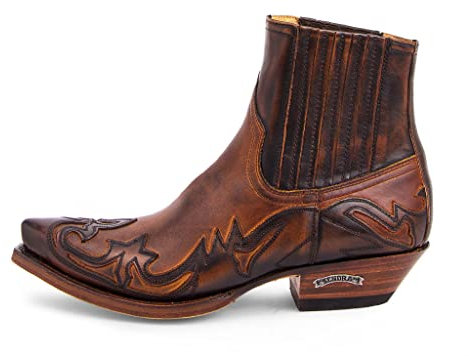 Sendra Boots - 4660 Stivali da cowboy da donna e da uomo con tacco e punta - Stile Camper Boots marrone - Stivali alla moda - 41