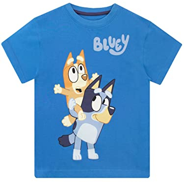Bluey Tshirt | Short Sleeve Boys’ T-Shirts | Bingo Boys Blue Tshirt | Blue 3-4 Years
