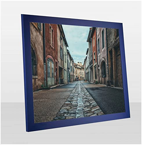 Orion Deluxe Bilderrahmen Posterrahmen 98x37,5 cm Puzzlerahmen Blau Ozeanblau Marineblau Kunstglas Klar Hintergrund Weiss
