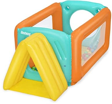 Bestway Tunneltopia Ball Pit | Kids Inflatable Ball Pit and Play Centre, Includes 25 Play Balls, Ages 2+, 178 x 91 x 70 cm