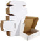 HORLIMER 25 Stück Versandkarton Klein Karton Box, 229x153x51mm Verpackungskartons mit Deckel für Warensendung, Geschenkbox, Faltkarton, Postkarton(Weiß)