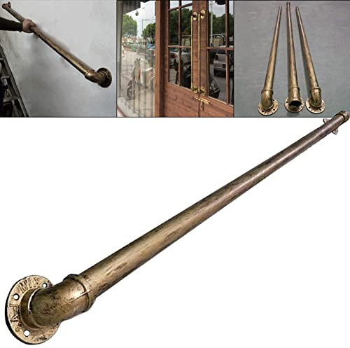 Pasamanos de Escalera, Pasamanos de barandilla de Escalera de Metal de 30-600 cm, Pasamanos de Hierro de latón Vintage para Soporte de Montaje en Pared Interior y Exterior, Manija de segurid
