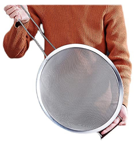 cestini per Patatine Fritte Cucchiaio per schiumarola Colino in Acciaio Inossidabile 304 Scolapiatti Rotondo con Manico Cestello per frittura per schiumarola Adatto per Patatine Fritte quotidiane al