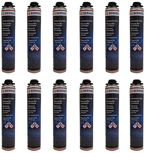 Berner Mousse polyuréthane 750 ml universelle 1 carton de 12 pièces