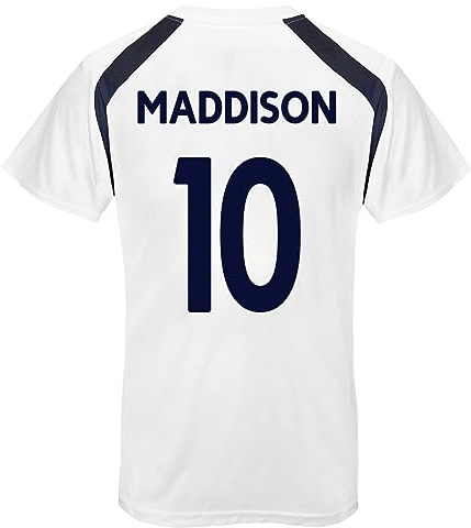 Tottenham Hotspur FC Mens Maddison 10 Poly T-Shirt White Medium