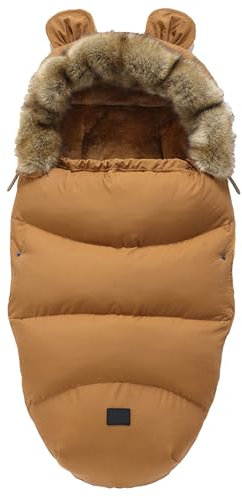 Fußsack Kinderwagen Universal Winter Warm Baby Schlafsack Warm Wasserdicht Winddicht Waschbar geeignet für Kinderwagen, Autositz, Sportkinderwagen, Buggy, Babyschale