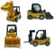 AptoFun 4X mini veicolo da costruzione a frizione con escavatore, bulldozer, rullo compressore, carrello elevatore (17 * 7,3 * 6 cm) e quattro operai per bambini a partire da 1 anno di età