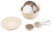 Passoire rotative avec couvercle, bol mélangeur multifonction, préparation facile des aliments (beige)