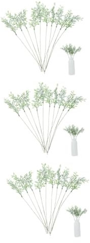 Alipis 30 STK Simulierte Grünpflanzendekoration Wohnkultur Hochzeitsdekoration Simulation grüner Pflanzenpicks gefälschte grüne Pflanzenstiele Wasserpflanzen Nadelgras Vase Dekorationen