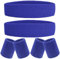 IMAGERIO Schweißband-Set, Sport-Stirnband, Armband-Set, feuchtigkeitsableitend, athletische Schweißbänder, 4 Handgelenk-Schweißbänder und 2 Stirnbänder, Frottee, schweißabsorbierendes Stirnband für