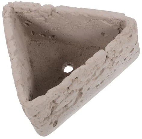 BESPORTBLE Pot De Fleurs Triangulaire Unique en Ciment Petite Taille pour Jardin Intérieur