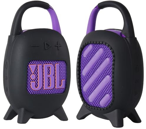 Silikonhülle Tragetasche Case Tasche Hülle für JBL Clip 5 Portable Bluetooth Speaker (Black)