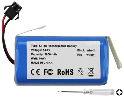 K KYUER 2800mAh Rechargeable Aspiradoras Batería para Proscenic 850T 850P Neatsvor X500 X520 X600 Ultenic D5 D5S Pro Series Robot Vacuum Cleaner Battery