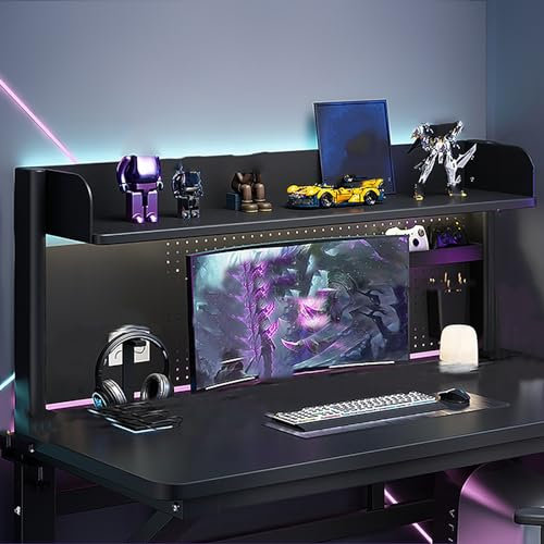 JCSRYD Peg Board for Desk Clamp on Desk Organizer Shelf, no Drill Desk Mounted Organization Board, Extension Shelving Unit for Table Accessories(Size:100 * 38cm/39 * 15in)