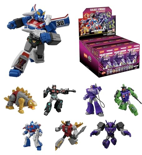 BLOKEES - Transformers - Galaxy Version 04: Fractured Space-Time - Komplette Serie 9 Mini Transformers bewegliche 10cm Actionfiguren - zum Zusammenbauen - Modellbausatz - Offiziell lizenziert