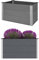 Myheimly Garten Hochbeet Pflanzkasten Blumenkasten Gemüsebeet Pflanzkübel Blumenkübel Frühbeet Gartenbeet Pflanzbeet WPC Grau Garten Hochbeet 100 x 50 x 54 cm