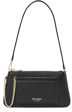 kate spade new york Damen AVA Pebbled Leather 2 in 1 Pochette 2-in-1-Pochette, Schwarz