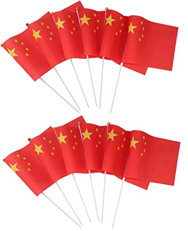 SHINEOFI 1ensemble Mini Drapeaux Chinois Plastique Lot De Petits Fanions à Agiter Pour Événements Fêtes Et Activités Scolaires