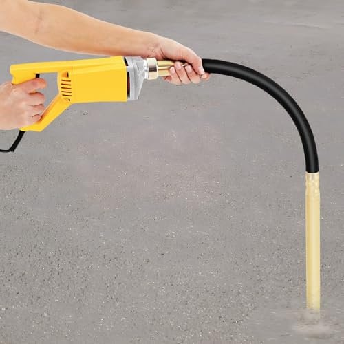 850W Hand Betonrüttler, Handrüttler Innenrüttler Flaschenrüttler Betonrührer, Rüttelflasche mit 1m Rüttelwelle, Rührwellendrehzahl 4500 U/min, für Bau von Gebäuden