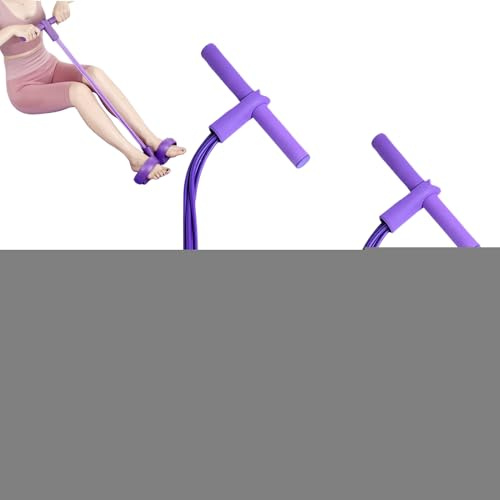 Fitness Widerstandsband, 2 Stück Pedal Widerstandsband, 4 Tubes Gummi Elastische Zugseil, Multifunktions Spannseil Fitness Pedal Trainingsseil Zugbänder, Bauchtrainer Für Anfängerinnen